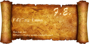 Füzy Emma névjegykártya