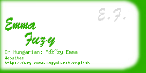 emma fuzy business card